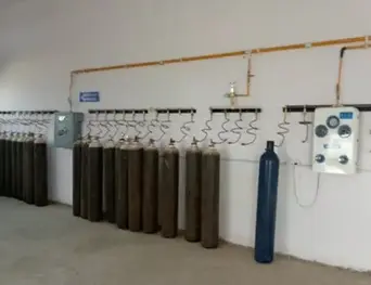 Modern medical gas pipeline infrastructure in healthcare facility