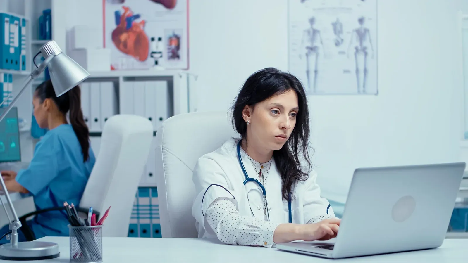 Medical professional in office