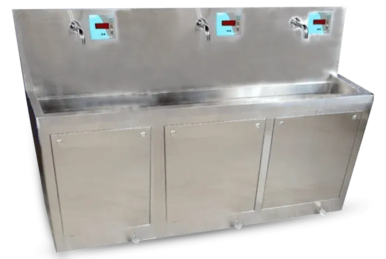 Stainless steel scrub station