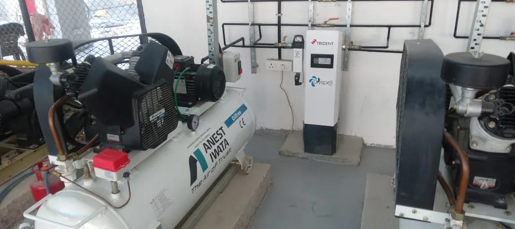 Medical air plant compressor air dryer installed by Gaddiel