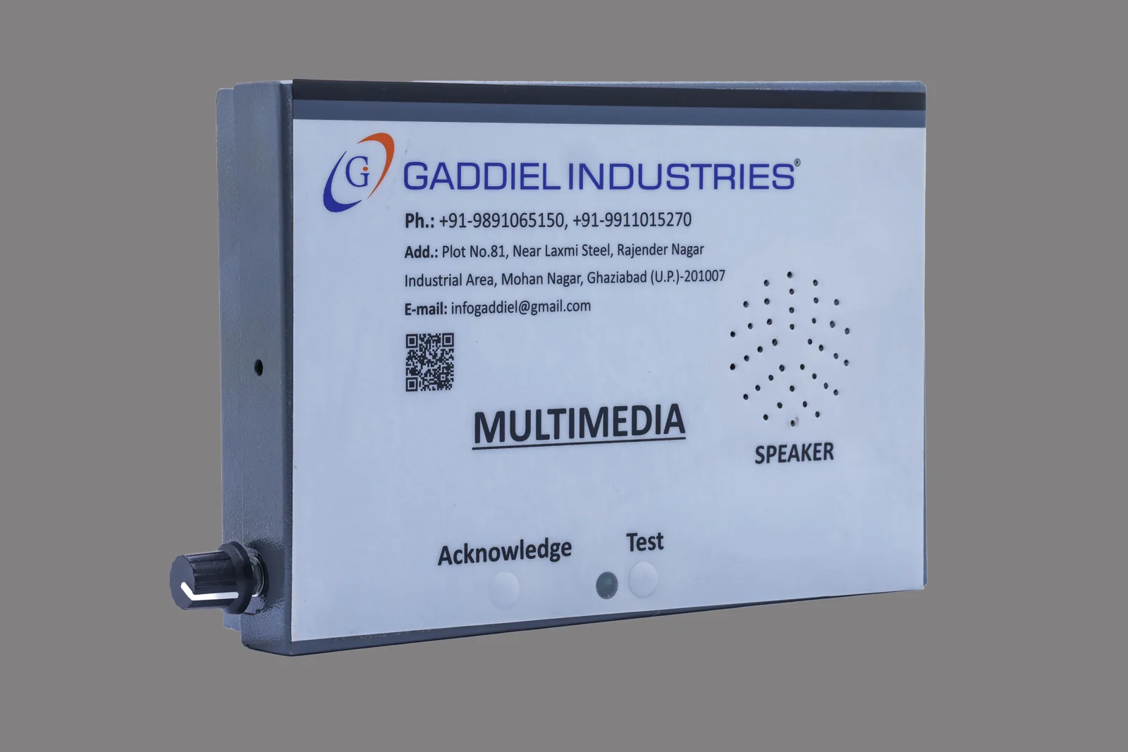 Gaddiel nurse call system multimedia master station angle view